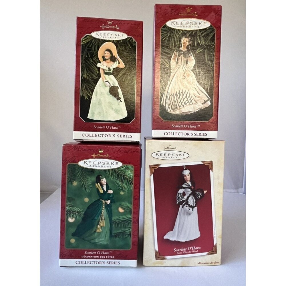 Hallmark Keepsake Ornament Scarlett O'Hara Gone With The Wind Set of 4 in Box